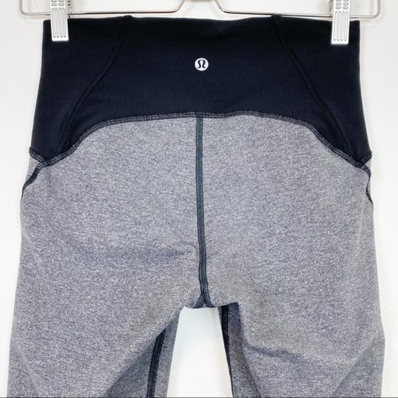 Lululemon | Train Times Crop 17" Heathered Black Size 6 - Picture 9 of 13